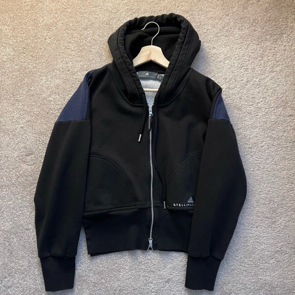 Black and Blue Zip-Up Hoodie Stella McCartney